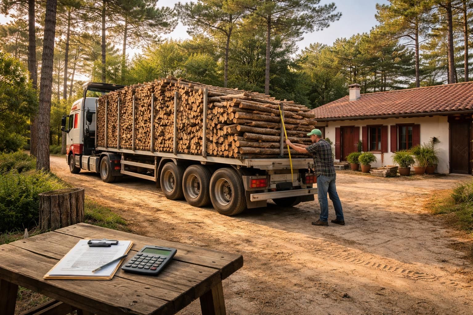 découvrez comment estimer le prix d'un semi-remorque de bois de chauffage en 2 mètres dans les landes pour votre maison, avec des conseils pratiques et les facteurs à considérer.